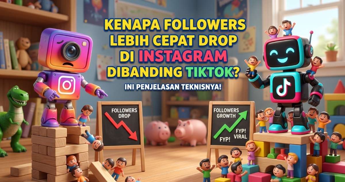 Followers instagram drop lebih cepat dibanding TikTok penjelasan teknis SMM panel