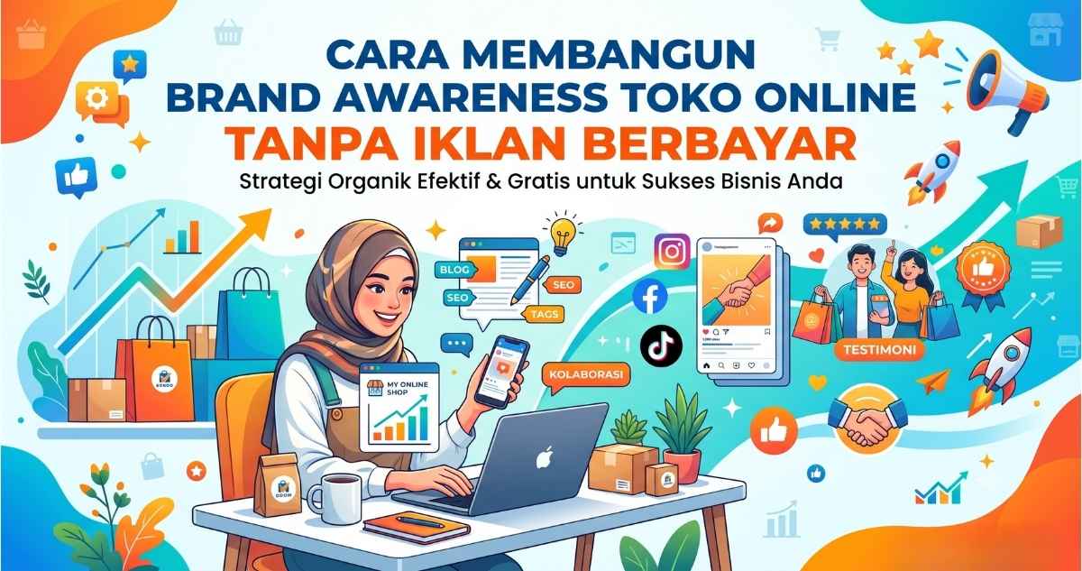 Lima strategi membangun brand awareness toko online tanpa iklan berbayar lewat konten organik dan social proof