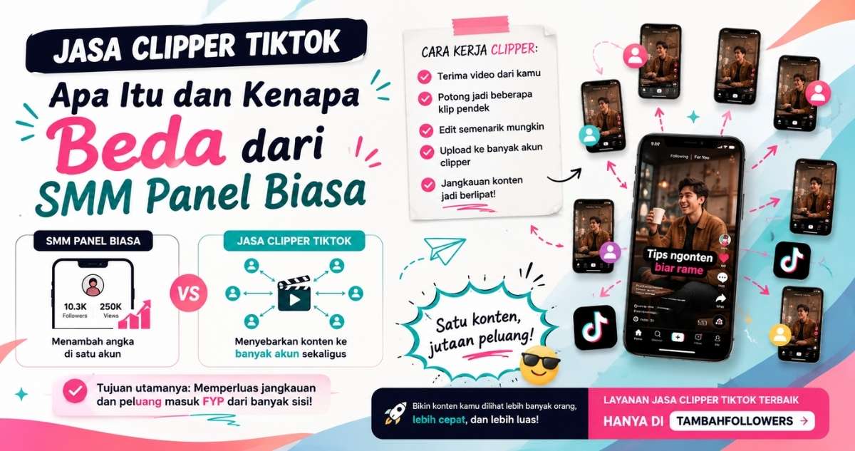 proses kerja jasa clipper video tiktok